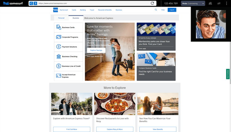 Samesurf Cobrowse - American Express